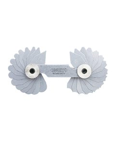 Bộ dưỡng đo bán kính góc bo R INSIZE 4801 dạng căn lá đo cung lồi và cung lõm